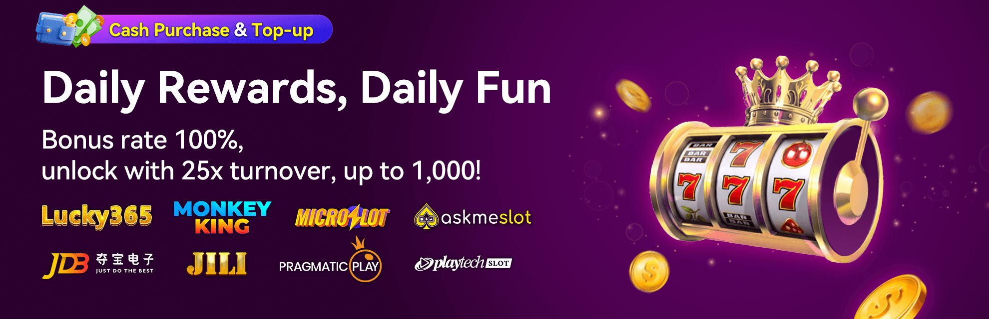 30% Unlimited Slot Deposit Bonus